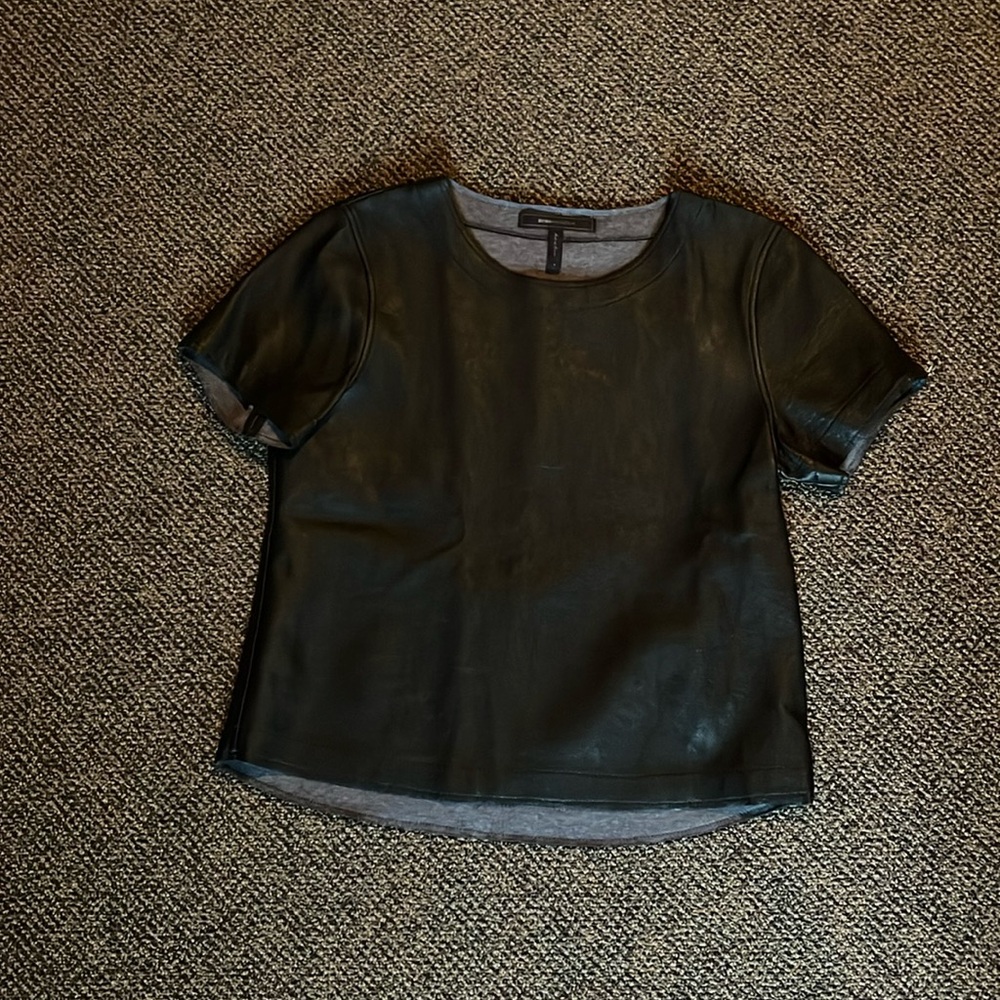 Leather t shirt